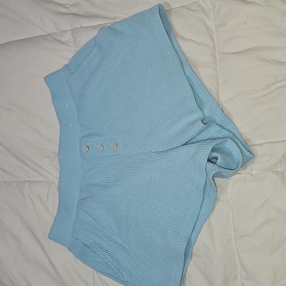 Auden Waffle Print Shorts Sz XS. Like New, Light Blue!!